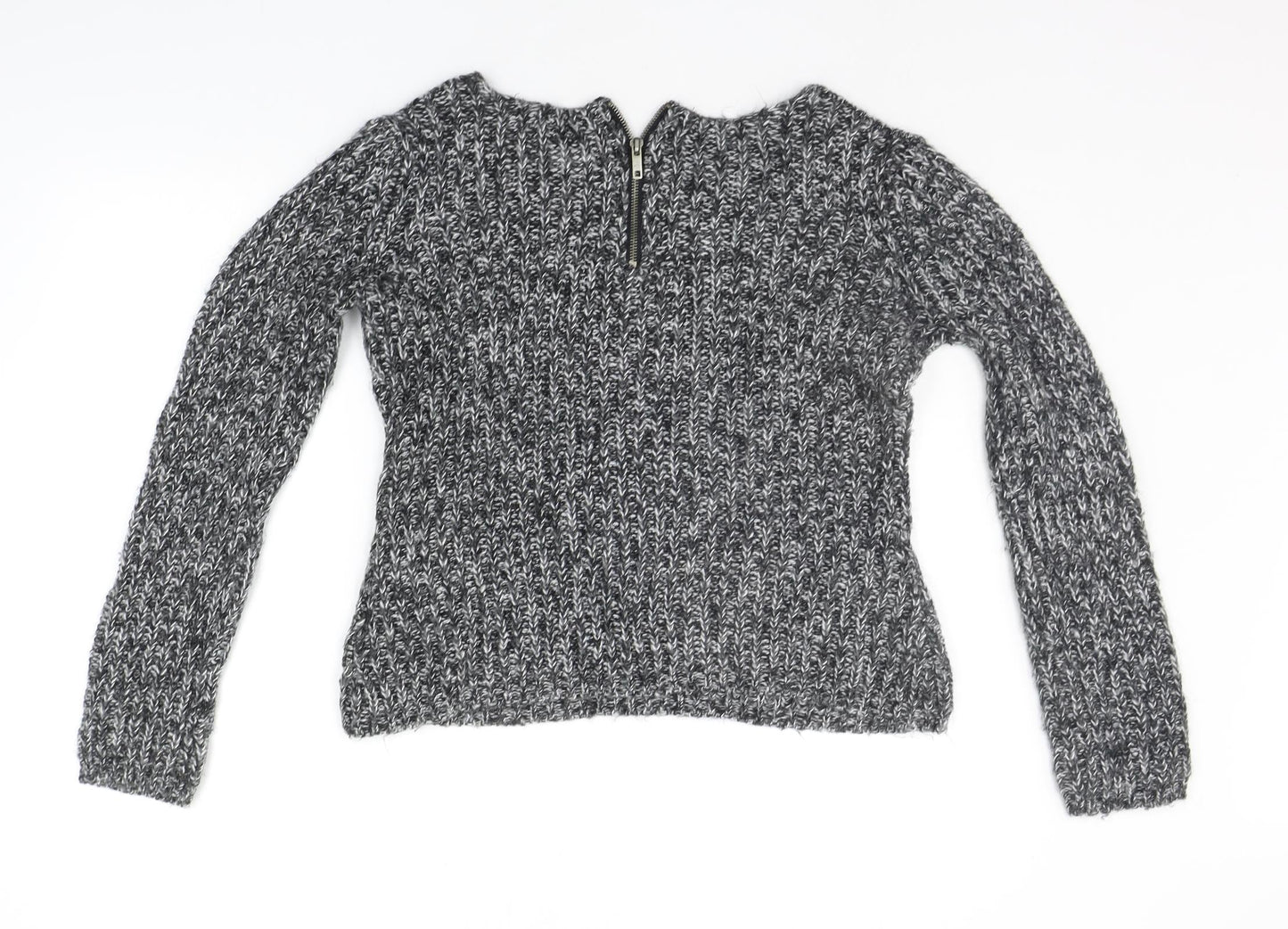 Womens UK Size XS Brave Soul Grey Pullover Jumper