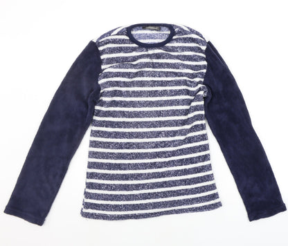 Hudson's Bay Womens Blue Striped  Top Pyjama Top Size S