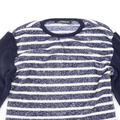 Hudson's Bay Womens Blue Striped  Top Pyjama Top Size S