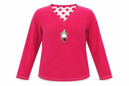 Front view of Secret Posessions women’s pink solid top pyjama set, size S, - sleep wear