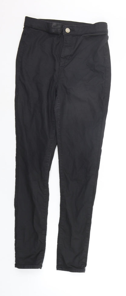 Womens UK Size 30 in Topshop Regular Fit  Black Trousers