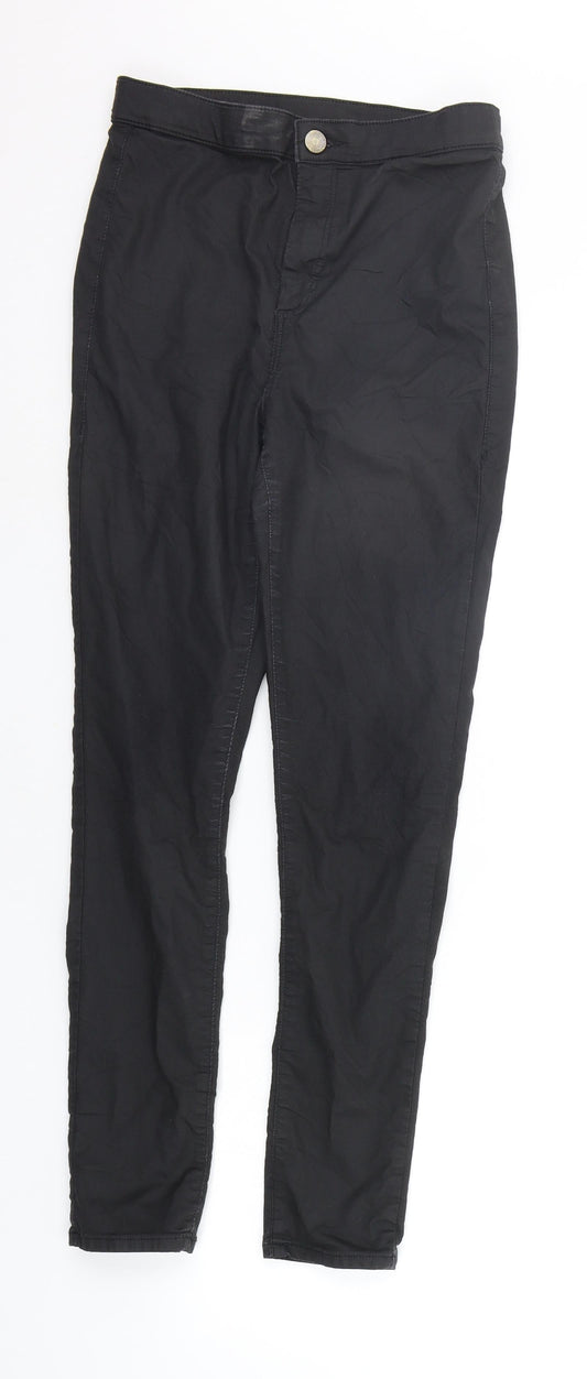 Womens UK Size 30 in Topshop Regular Fit  Black Trousers