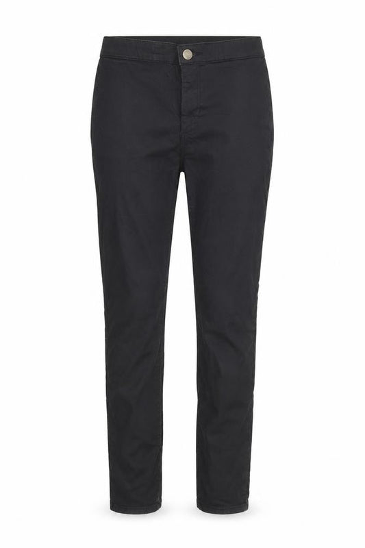 Front view of Topshop women’s black trousers, size UK 30, in, 32-inch leg