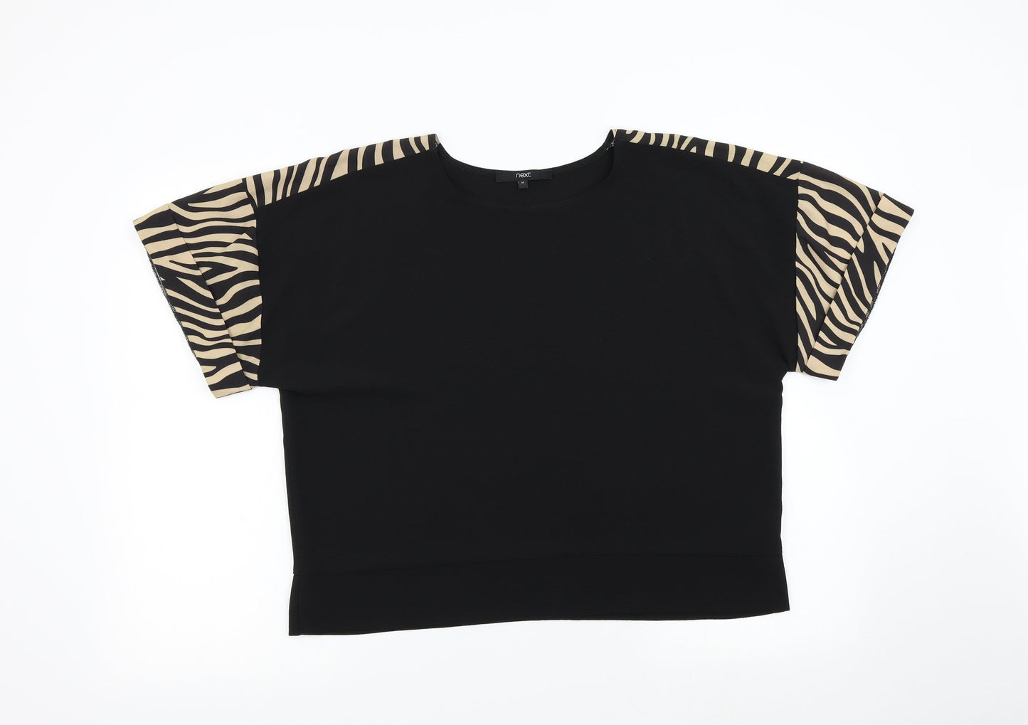 Womens UK Size 10 NEXT Black Basic Blouse