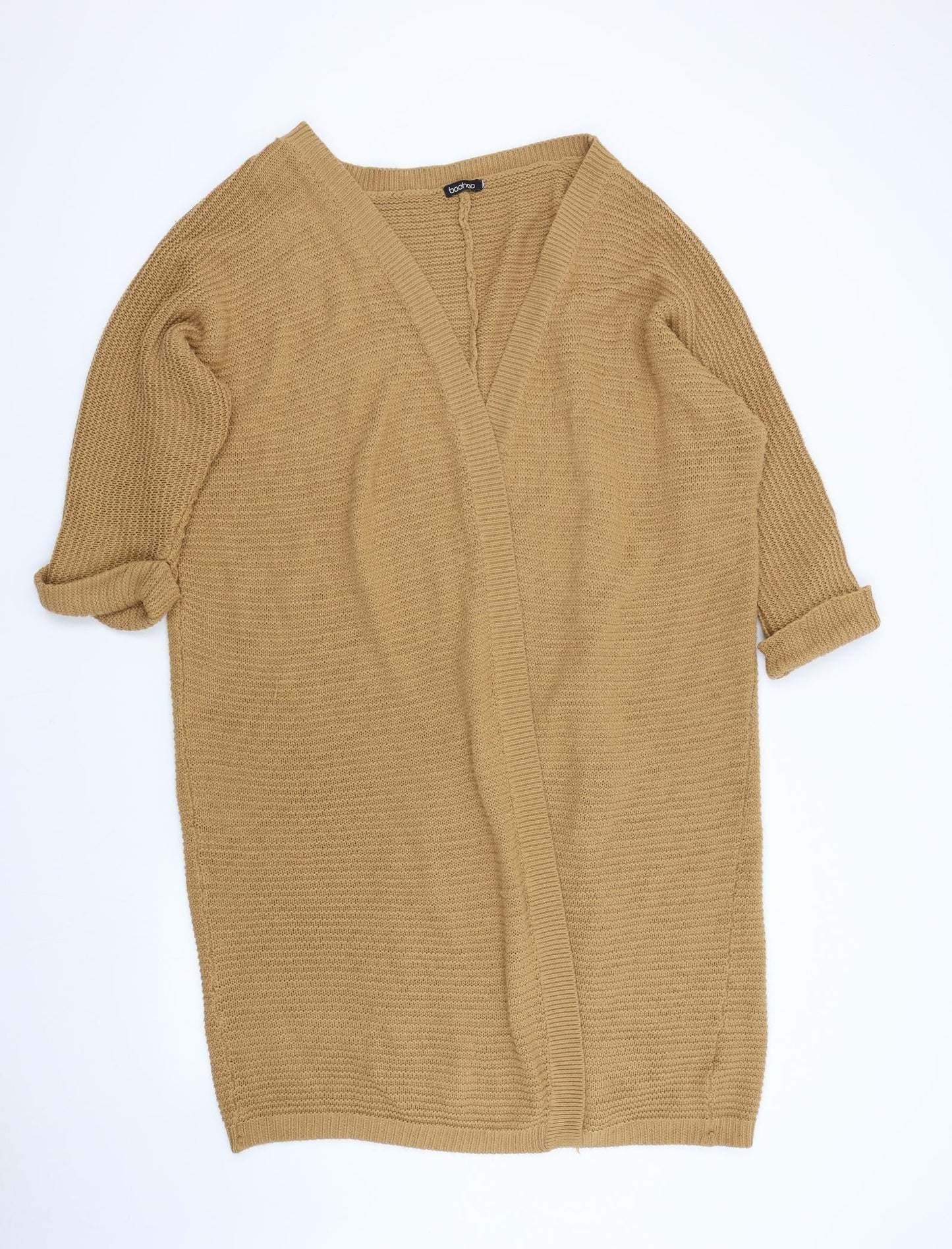 Boohoo Womens Brown  Knit Cardigan Jumper Size L