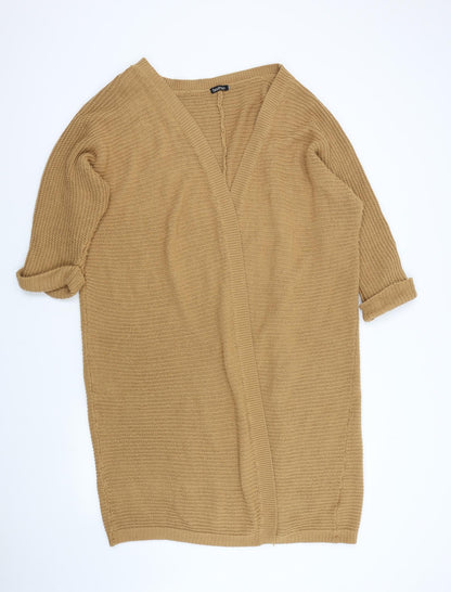 Boohoo Womens Brown  Knit Cardigan Jumper Size L