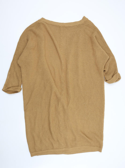 Boohoo Womens Brown  Knit Cardigan Jumper Size L