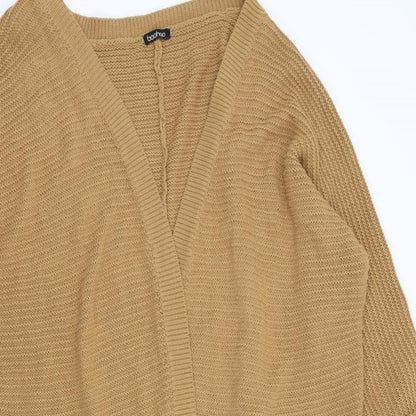 Boohoo Womens Brown  Knit Cardigan Jumper Size L