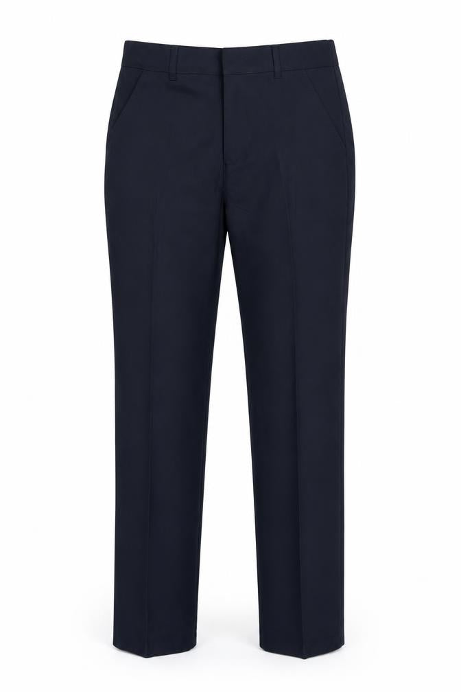 Front view of F&F girls’ blue dress pants trousers, size 13-14, years