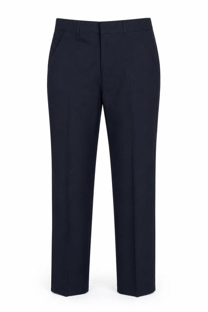 Front view of F&F girls’ blue dress pants trousers, size 13-14, years