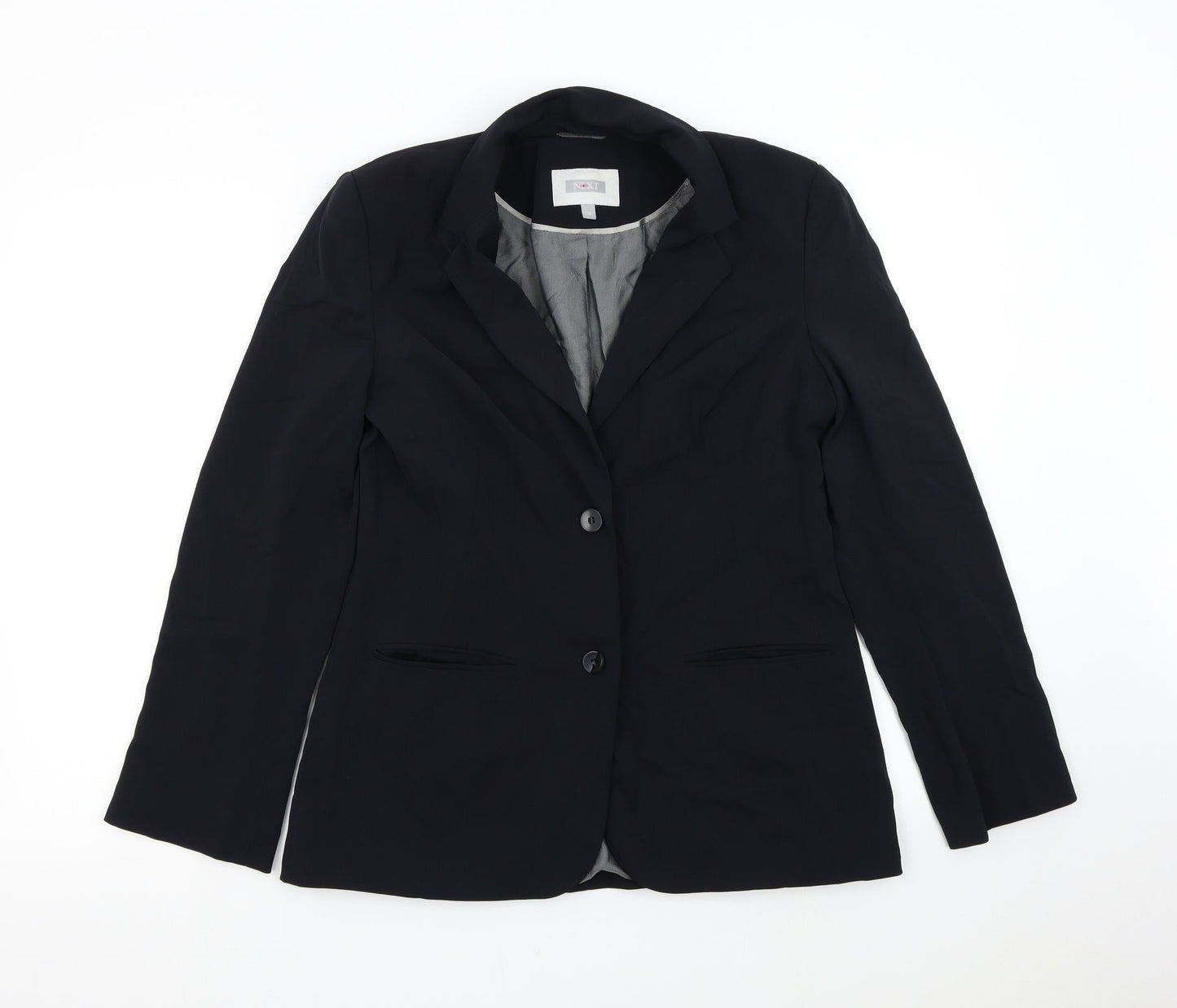 NEXT Womens Black Striped  Jacket Suit Jacket Size 12