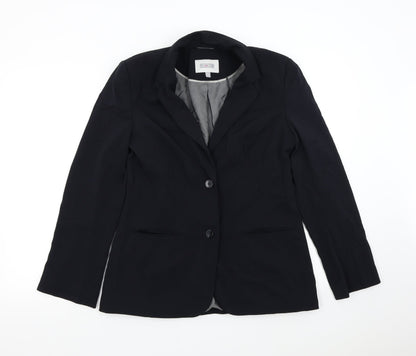 NEXT Womens Black Striped  Jacket Suit Jacket Size 12