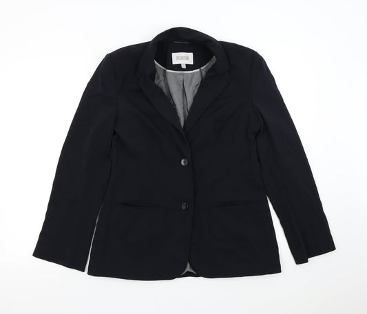 NEXT Womens Black Striped  Jacket Suit Jacket Size 12