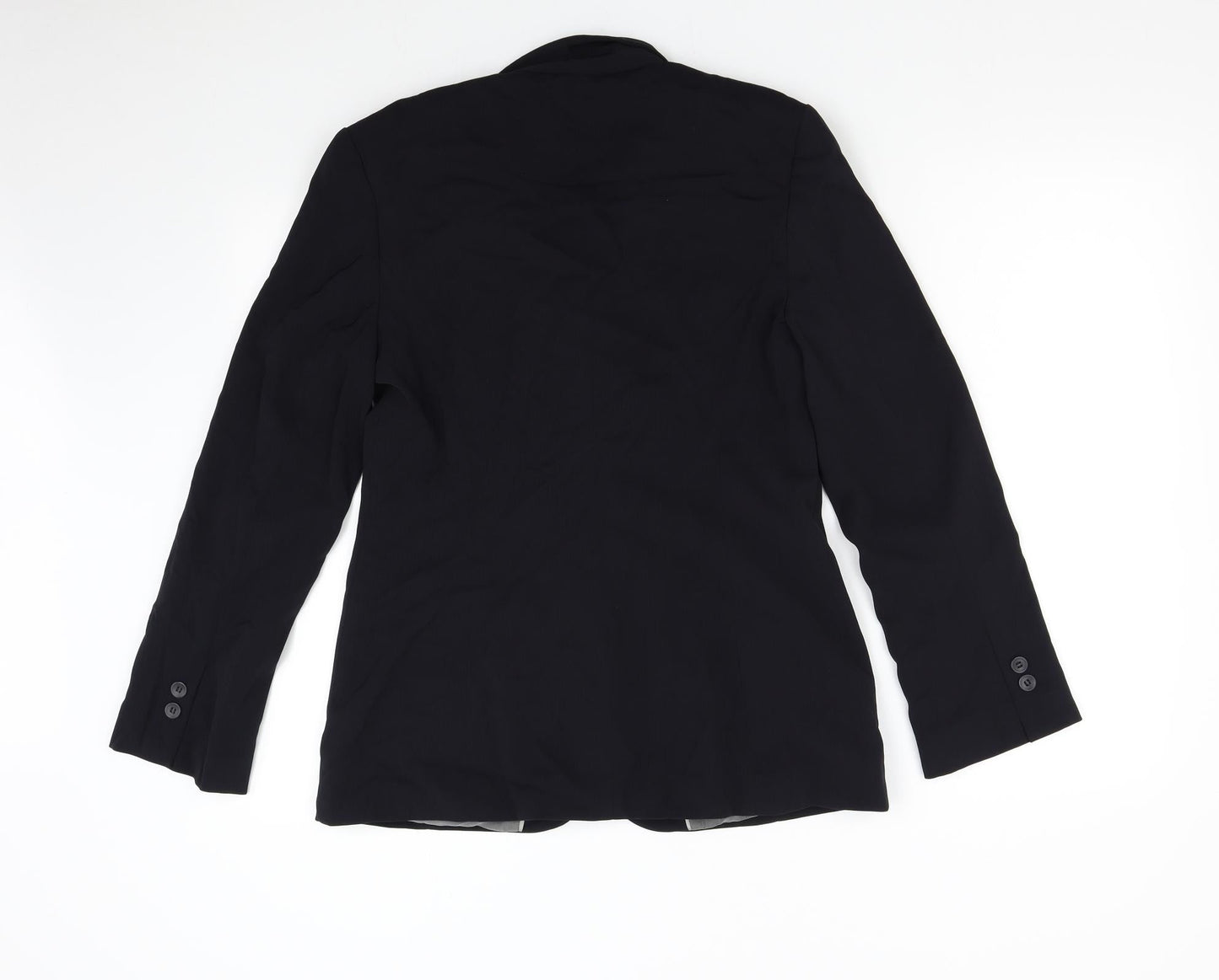 NEXT Womens Black Striped  Jacket Suit Jacket Size 12