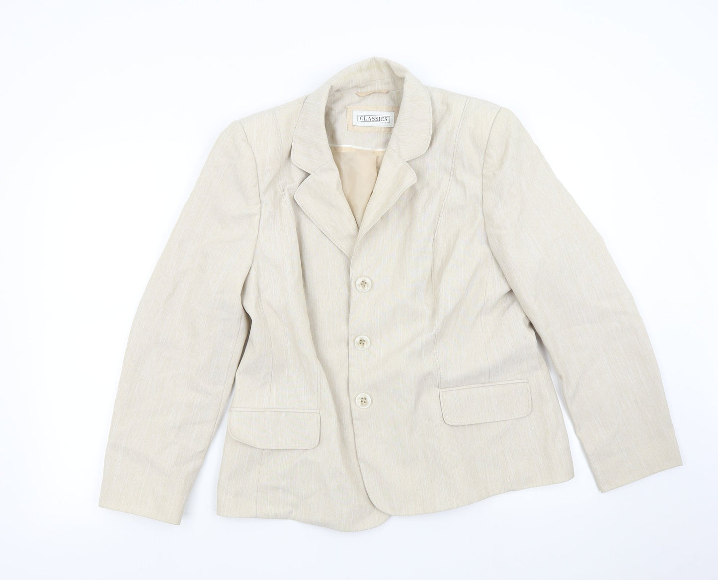 BHS Womens Beige   Jacket Suit Jacket Size 16