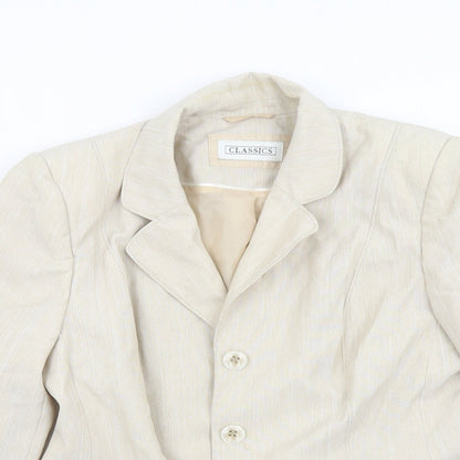 BHS Womens Beige   Jacket Suit Jacket Size 16