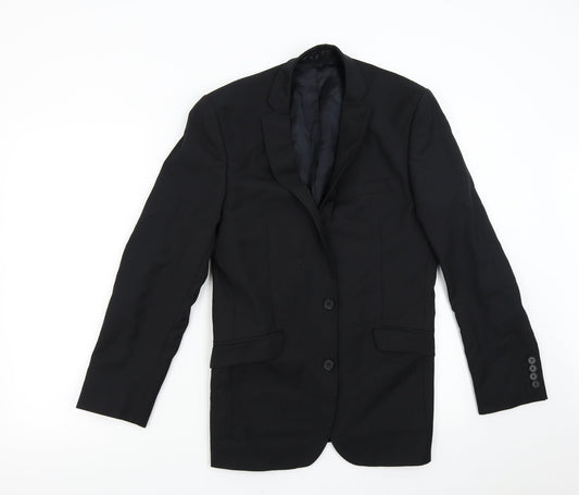 Mens UK Size 36 Racing Green Regular Black Suit Jacket