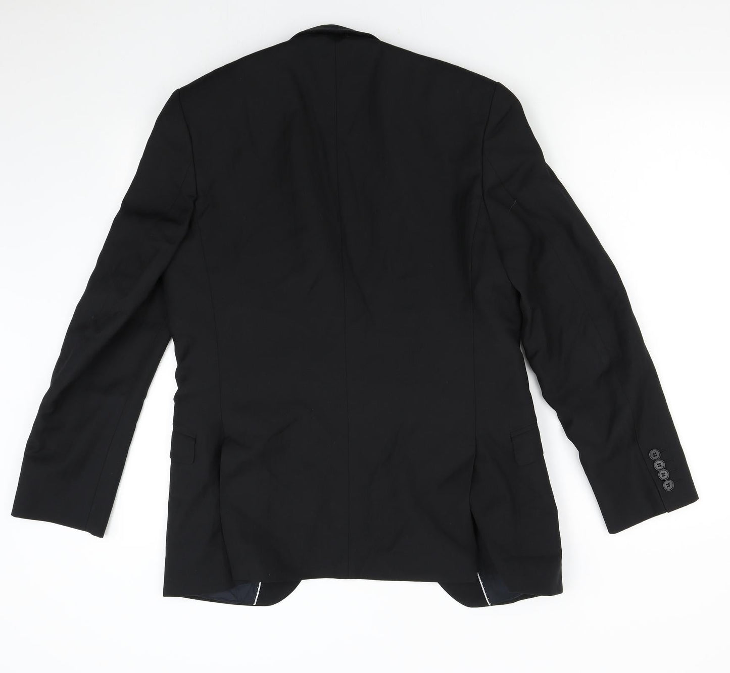 Mens UK Size 36 Racing Green Regular Black Suit Jacket