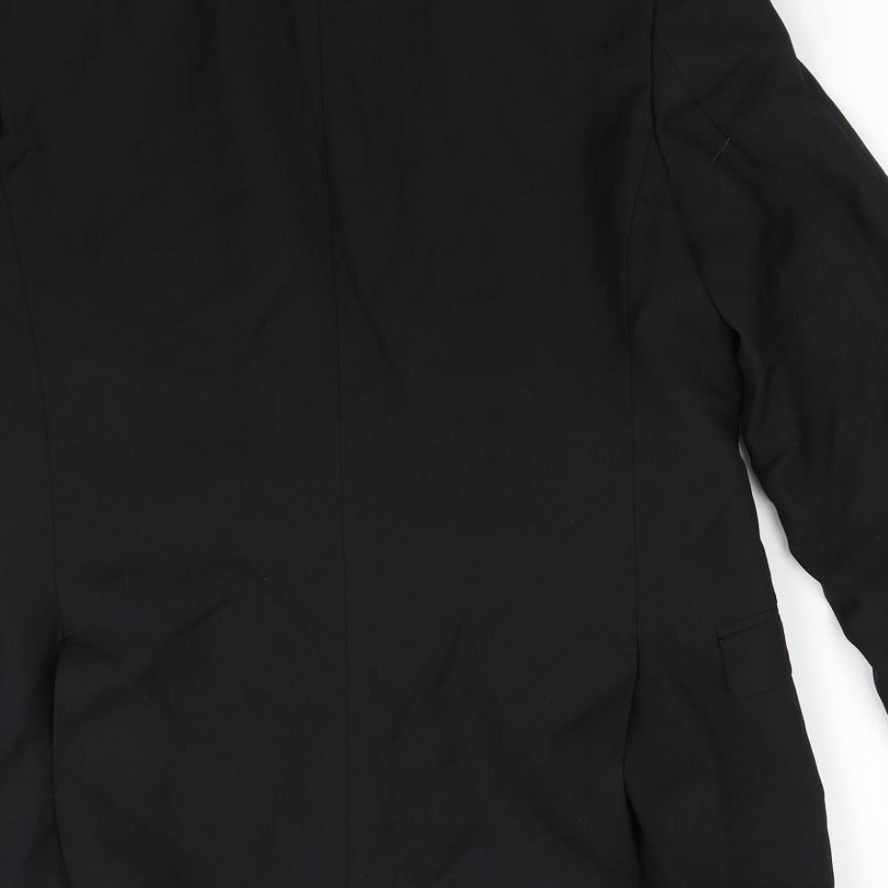 Mens UK Size 36 Racing Green Regular Black Suit Jacket