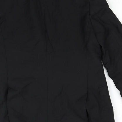 Mens UK Size 36 Racing Green Regular Black Suit Jacket