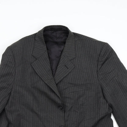 Lord's Taylor Mens Grey Striped  Jacket Suit Jacket Size 40