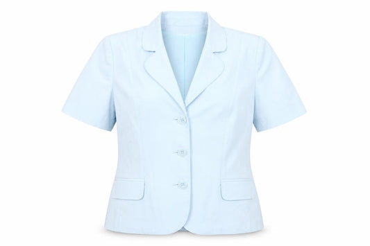 Front view of BHS women’s blue jacket blazer, size UK 10