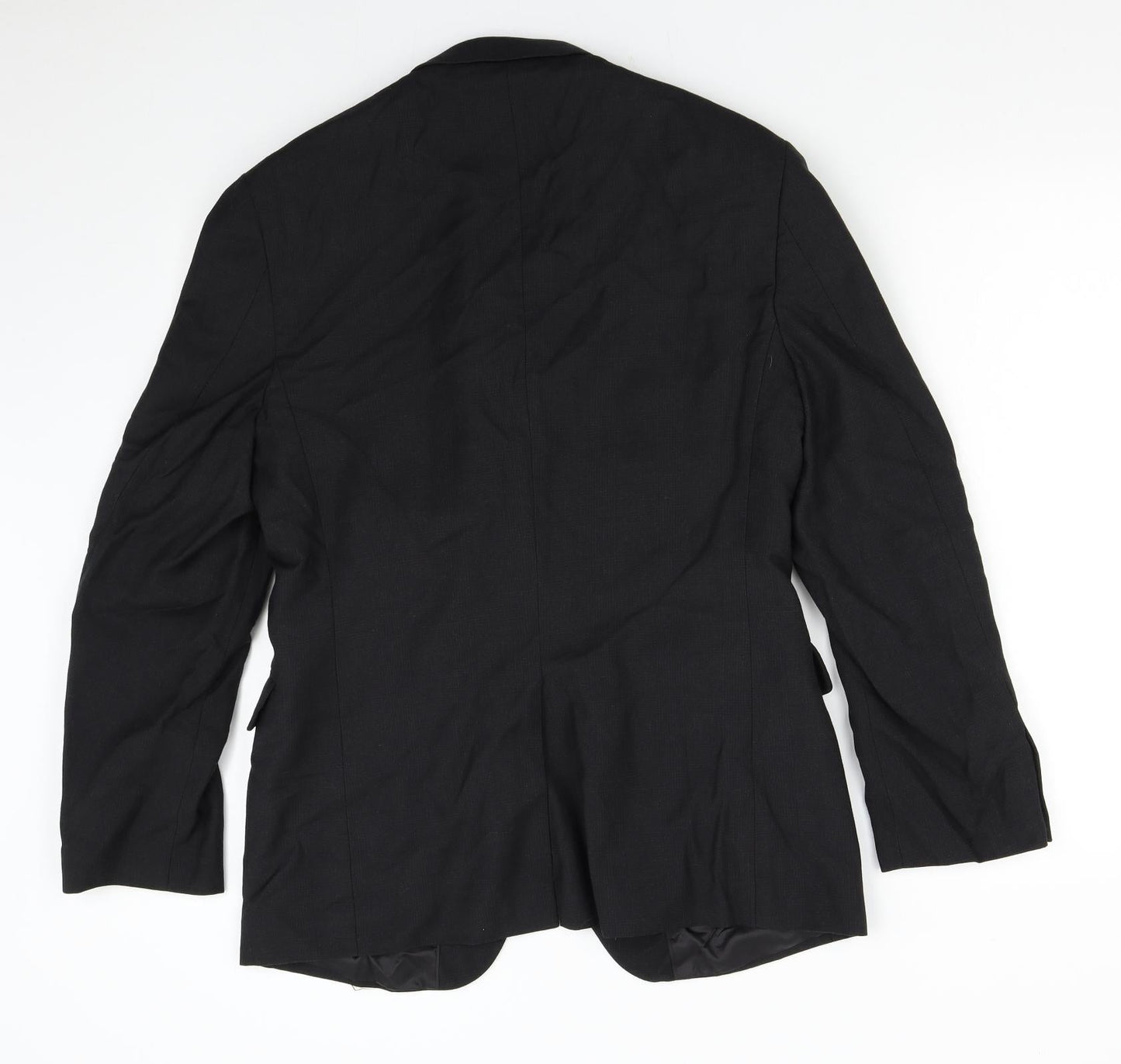 Mens UK Size 38 Perry Ellis Regular Black Suit Jacket