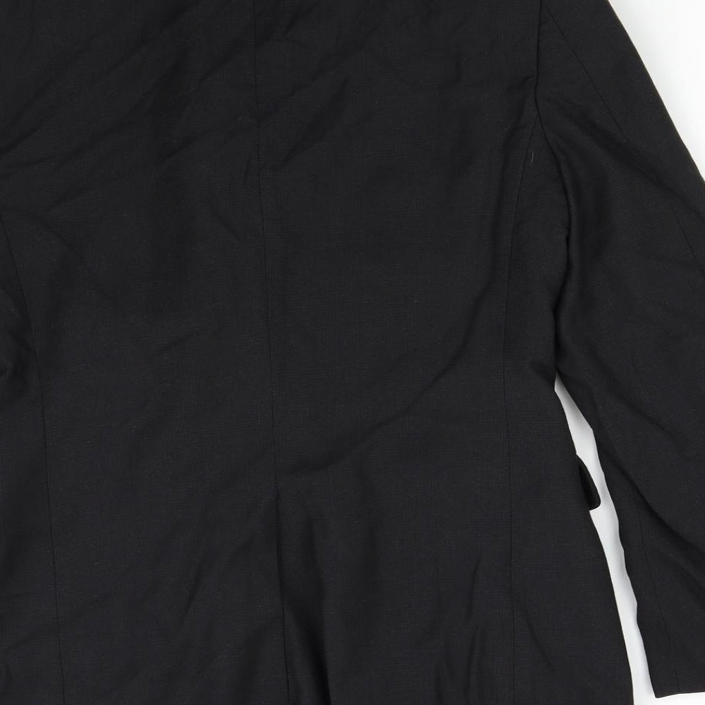 Mens UK Size 38 Perry Ellis Regular Black Suit Jacket