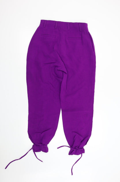 Womens UK Size 10 Preworn Regular Fit  Purple Trousers
