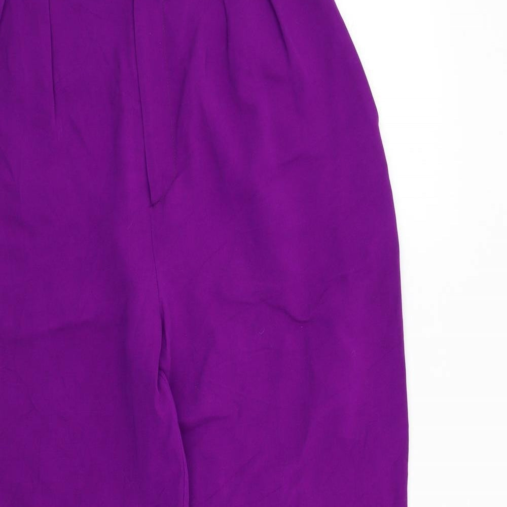 Womens UK Size 10 Preworn Regular Fit  Purple Trousers