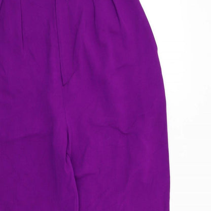 Womens UK Size 10 Preworn Regular Fit  Purple Trousers