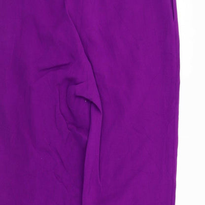 Womens UK Size 10 Preworn Regular Fit  Purple Trousers