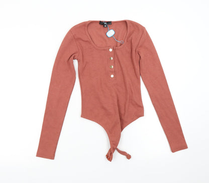 Missguided Womens Pink   Bodysuit One-Piece Size 6