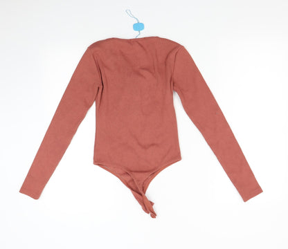 Missguided Womens Pink   Bodysuit One-Piece Size 6