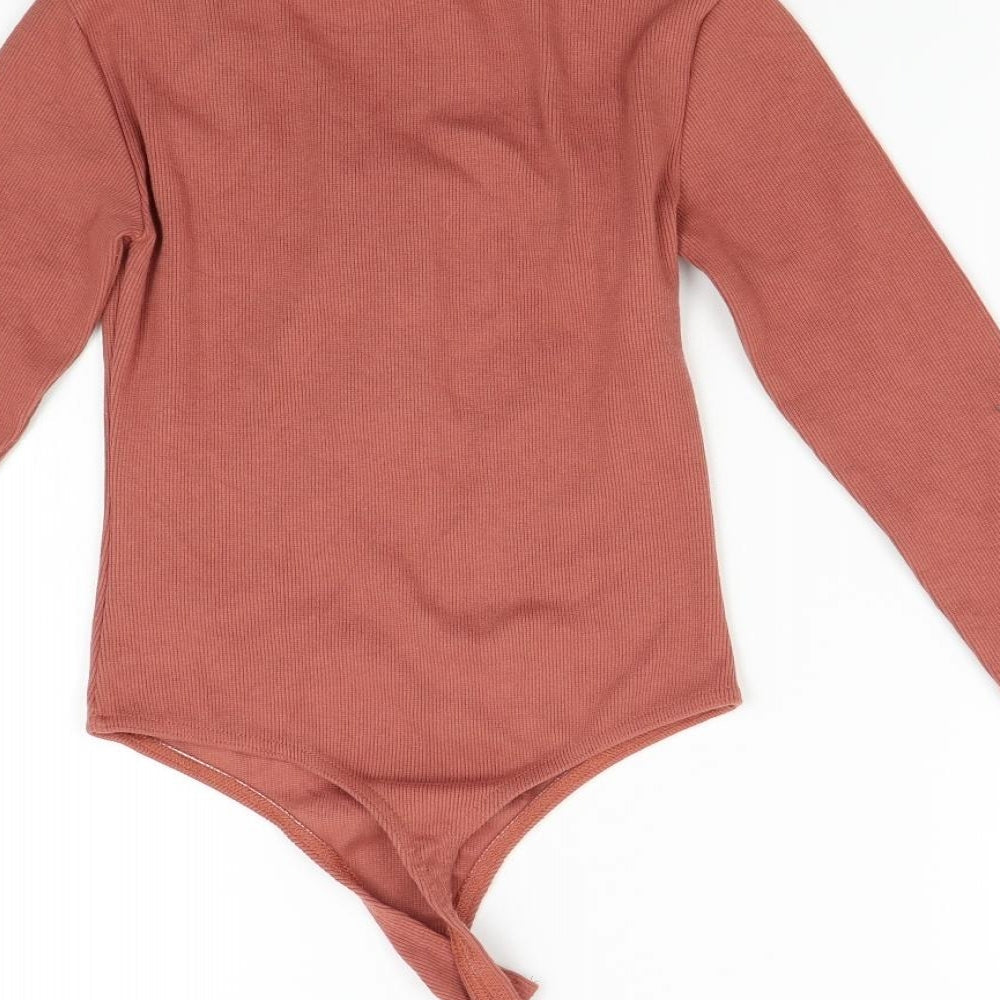 Missguided Womens Pink   Bodysuit One-Piece Size 6