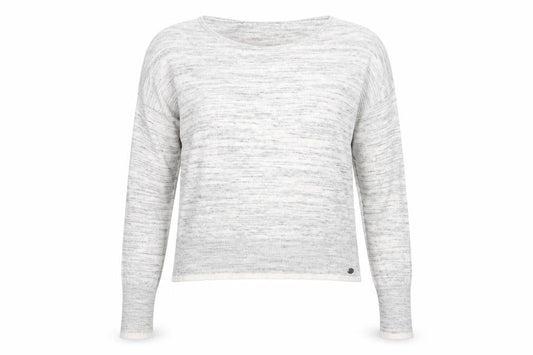 Front view of Only women’s grey knit jumper, size UK 8