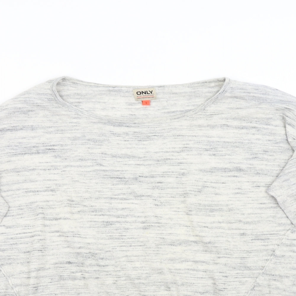 Womens UK Size 8 Only Grey Pullover Jumper