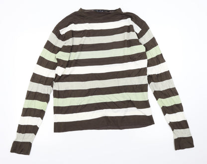 Cutting Edge Mens Multicoloured Striped Knit Pullover Jumper Size L