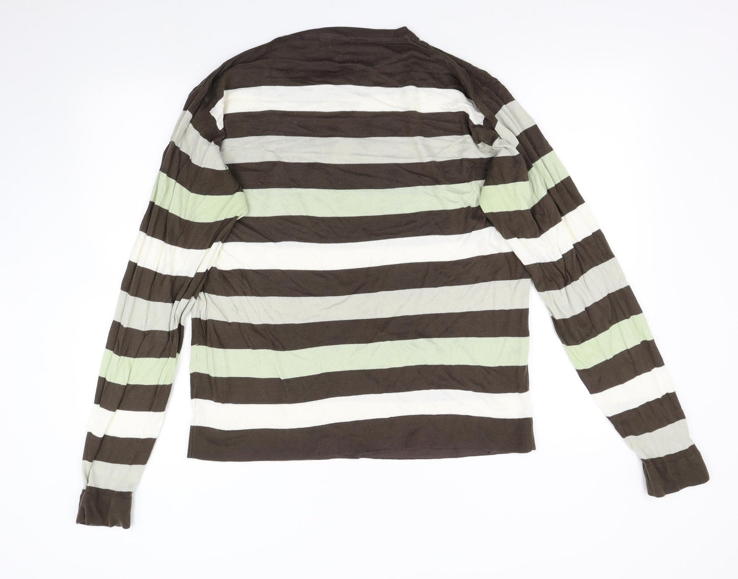 Cutting Edge Mens Multicoloured Striped Knit Pullover Jumper Size L