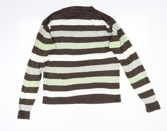Cutting Edge Mens Multicoloured Striped Knit Pullover Jumper Size L