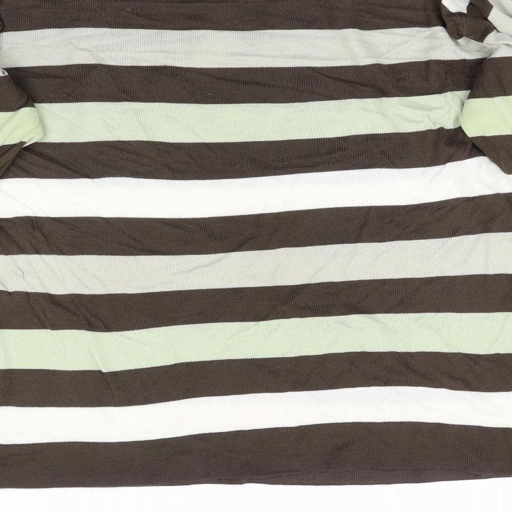 Cutting Edge Mens Multicoloured Striped Knit Pullover Jumper Size L