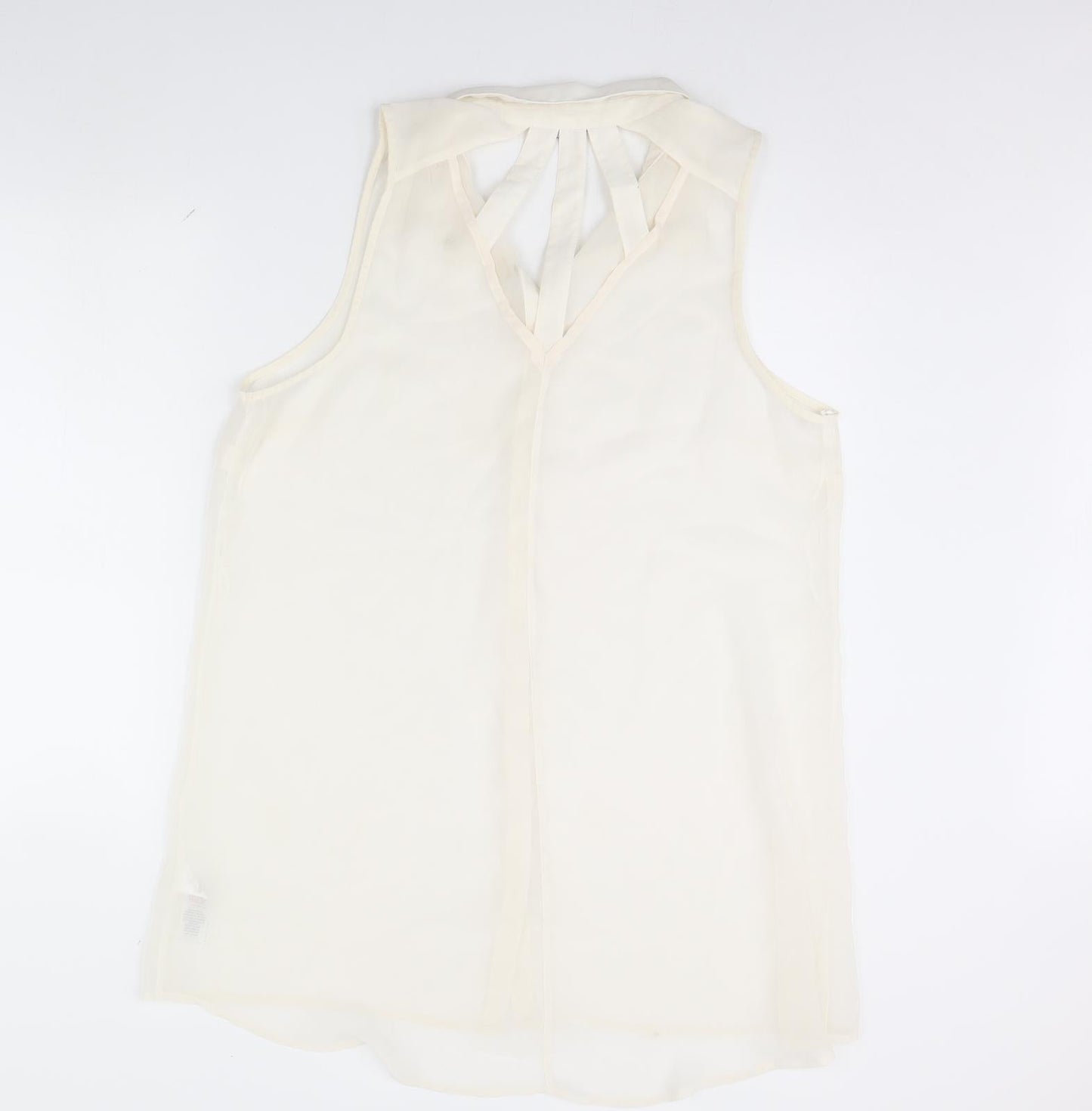 Womens UK Size 16 Preworn Beige Basic Button-Up
