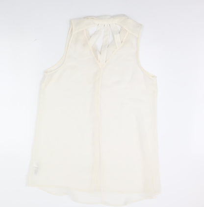 Womens UK Size 16 Preworn Beige Basic Button-Up
