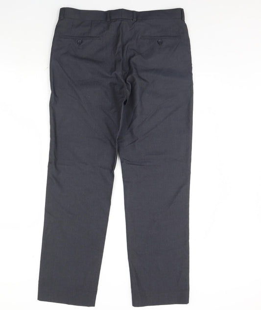 Preworn Mens Blue   Dress Pants Trousers Size 34 L30 in