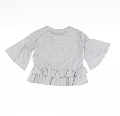 F&F Girls Grey   Basic Blouse Size 6 Years