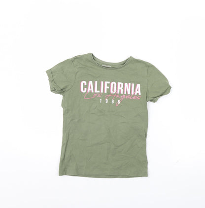 Primark Girls Green   Basic T-Shirt Size 8 Years  - California