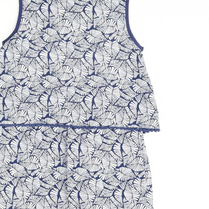 I Love Girls Wear Girls Blue Floral  Playsuit One-Piece Size 8 Years