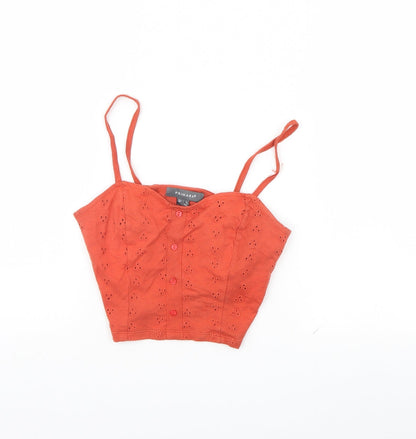 Primark Womens Orange   Cropped Tank Size 4