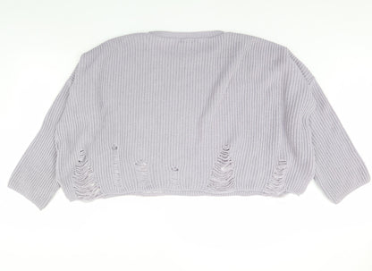 Womens UK Size M New Look Purple Pullover Jumper
