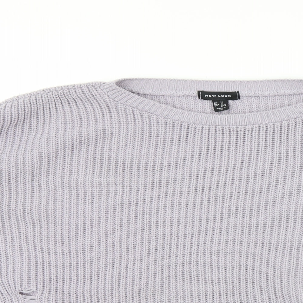 Womens UK Size M New Look Purple Pullover Jumper